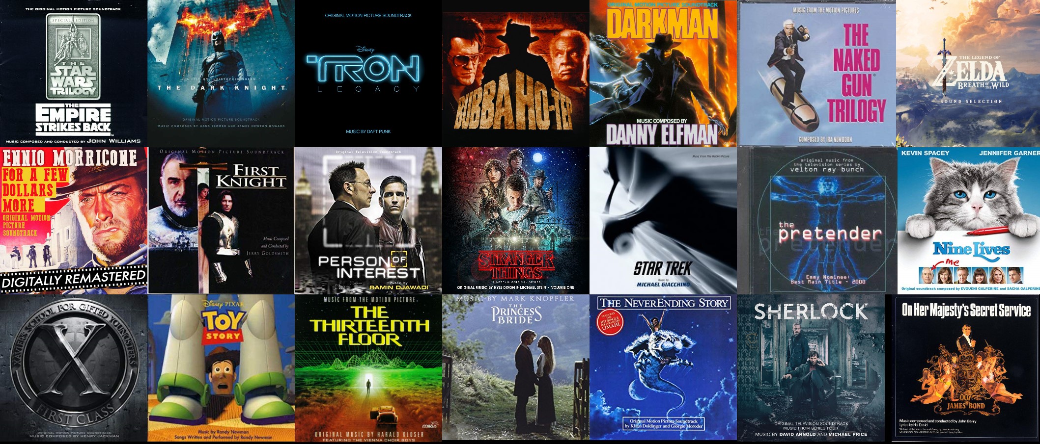 Soundtrack and Film Score Collage